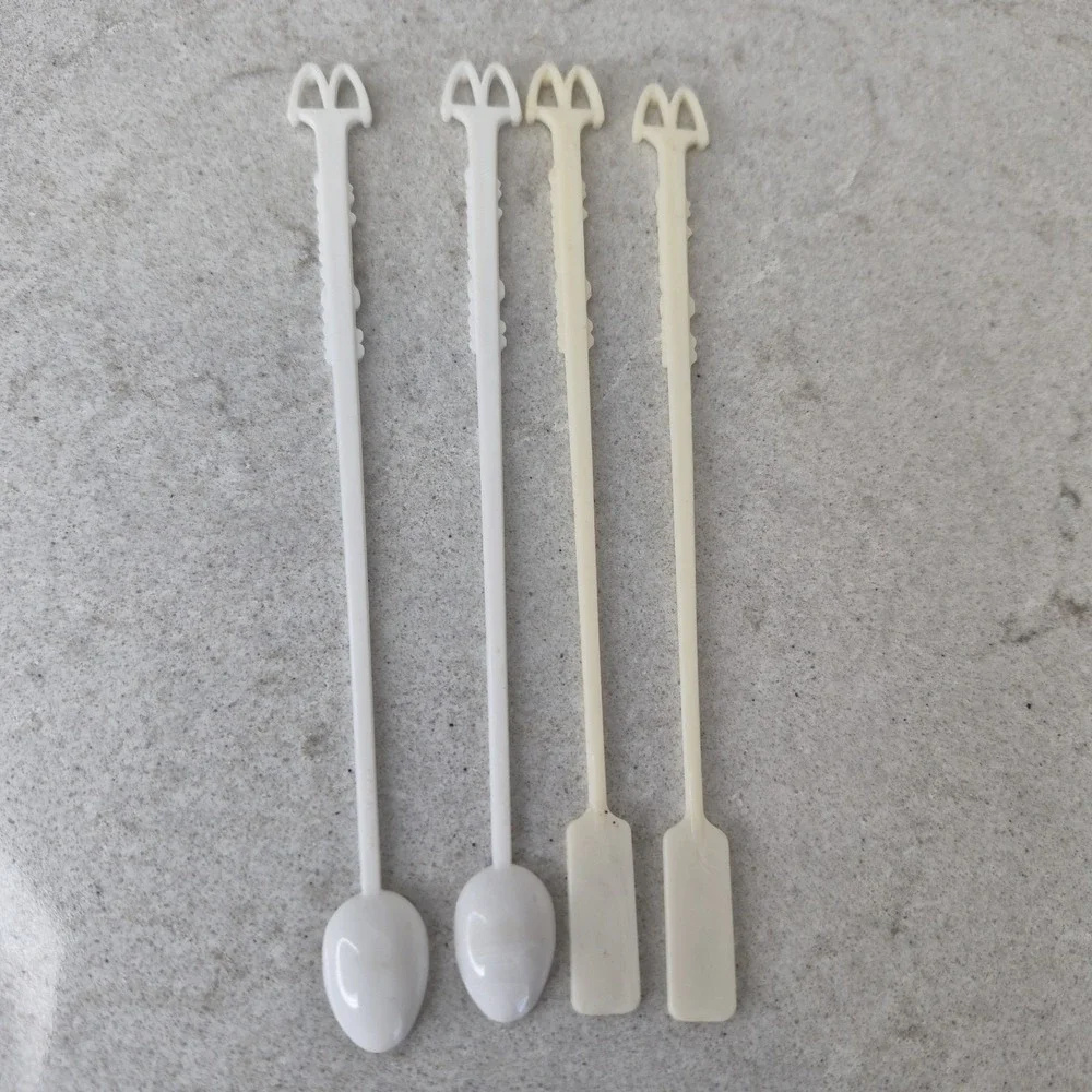 Vintage‎ Lot 4 McDonald's McSpoon Coffee Stir Spoon Stirrer Swizzles